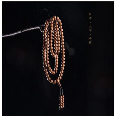 大德沉水级老料印度老山檀108颗6-8mm念珠 男女佛珠手串男款手链