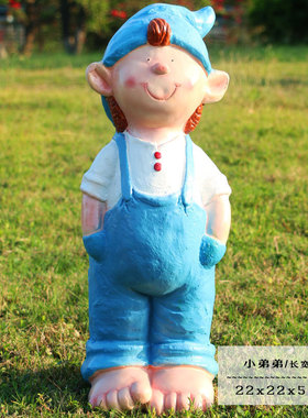 幼儿园小孩雕塑玻璃钢卡通精灵大孩商场庭院摆件售楼处园林装饰品