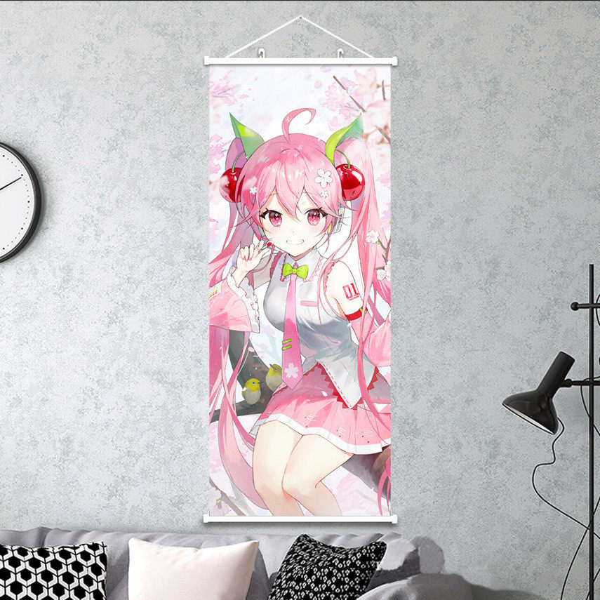 初音挂画海报卷轴画布画动漫二次元 初音未来Miku35X90CM挂画,家居饰品,现代装饰画,淘宝优惠券,粉丝福利购,淘宝优惠卷