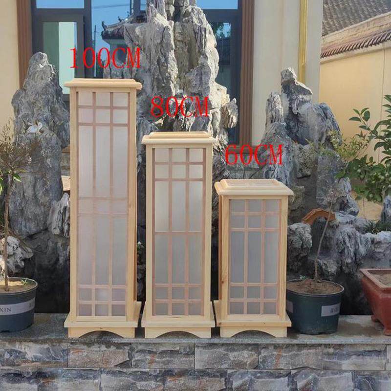 高档原木木质围栏灯中国风摆件舞台婚礼舞台新中式路引婚庆道具宫