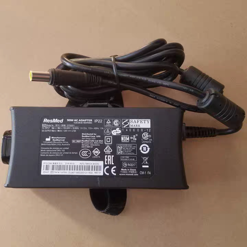 适用 ResMed瑞思迈 370001呼吸S10止鼾机 24V3.75A电源适配器 90W