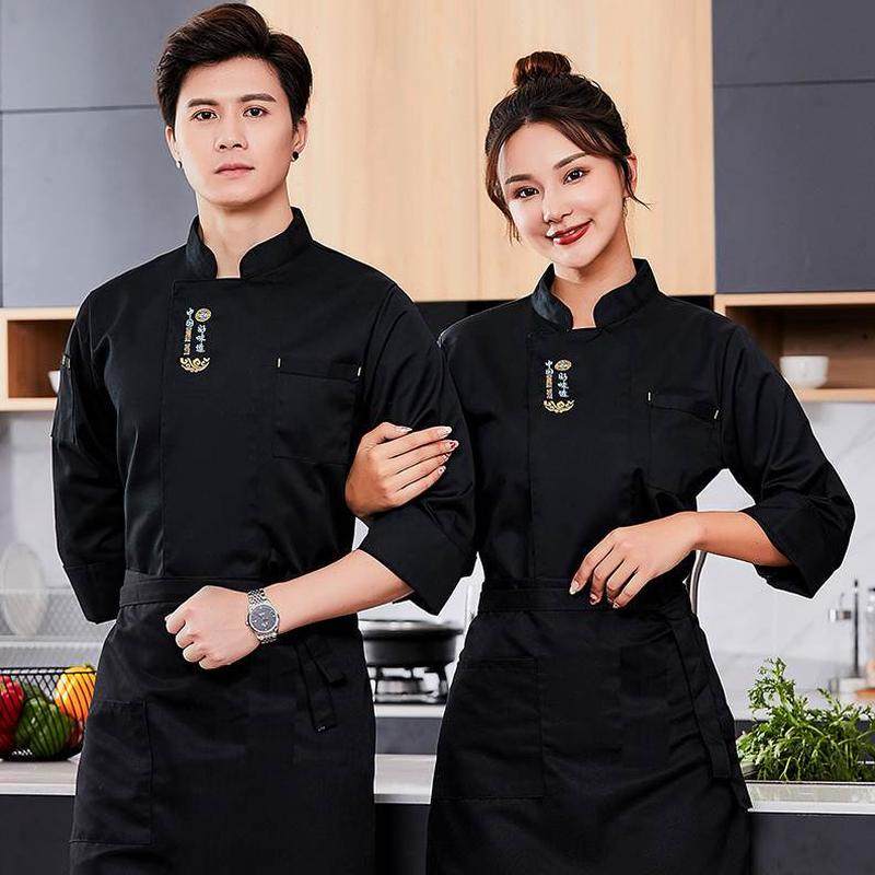 厨师服长袖防水防油装餐厅厨师工作服楼酒茶饭店男厨房楼食堂秋冬,男装,工装制服,淘宝优惠券,粉丝福利购,淘宝优惠卷