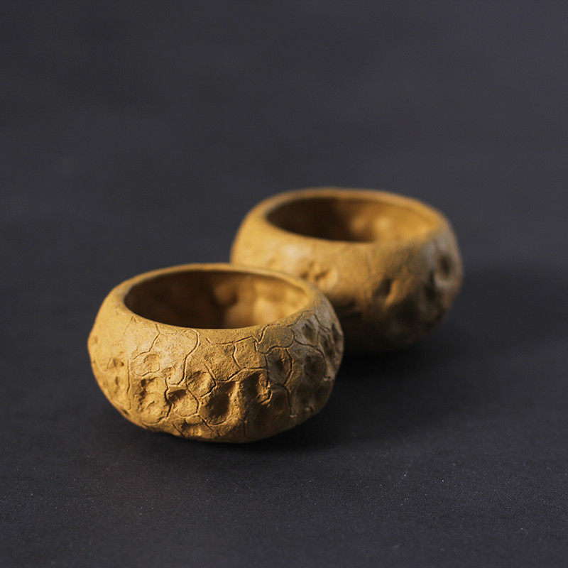 驯砂记 原矿紫砂 全手工紫砂茶壶可爱供春杯 70cc 黄金段泥供春壶