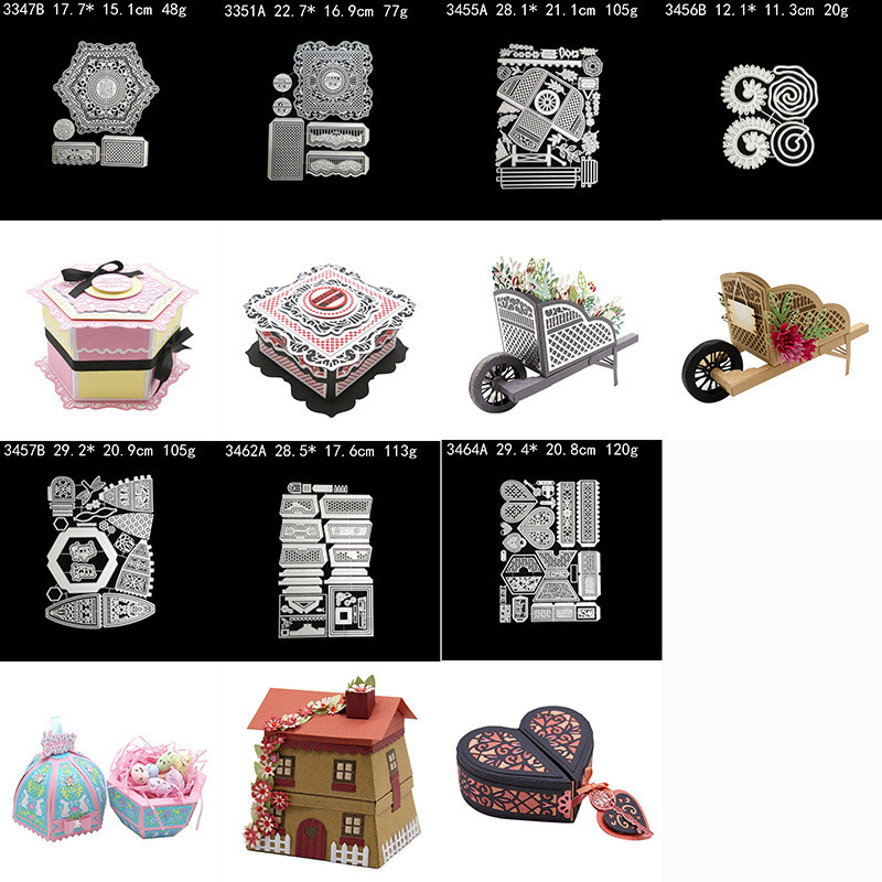 心盒子蜂箱DIY刀模cutting dies scrapbook 蚀刻刀模手账素材跨境