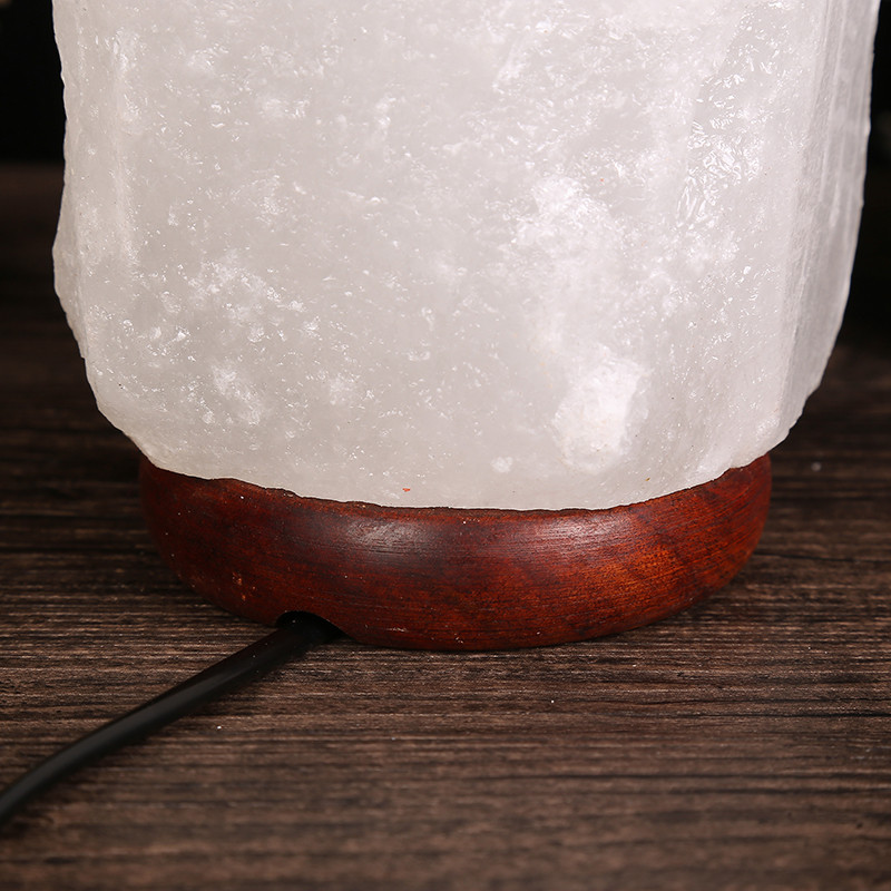 喜马拉雅水晶盐灯 白色盐灯 纯白盐灯创意风水灯台灯卧室床头现代