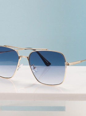 双梁属太镜男 1平台供应眼镜 复古街拍墨镜