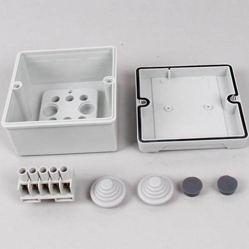 88x88x53 防水接线盒带端子户外分线盒D9025 终端盒5位防水端子盒