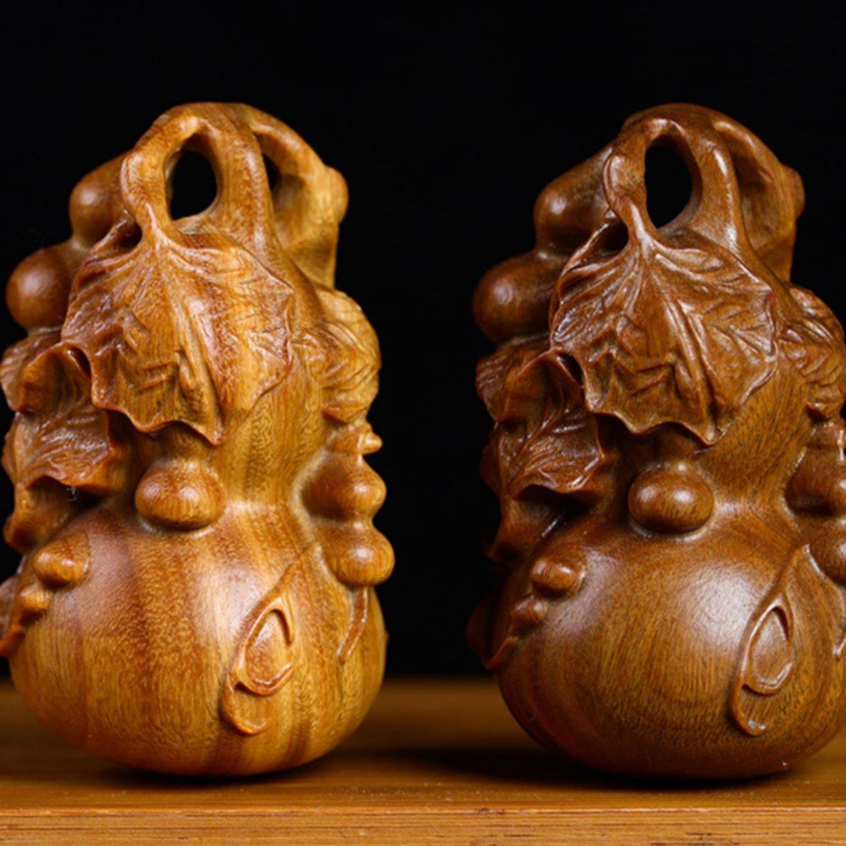 葫芦多摆件刻多 家居装饰品檀木工艺品绿手把件木质木雕挂件子,特色手工艺,其他特色工艺品,淘宝优惠券,粉丝福利购,淘宝优惠卷