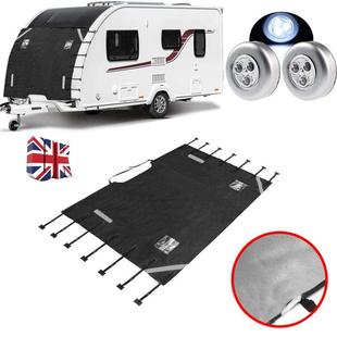 跨境专供 房车前挡 大篷车前部盖 Caravan Towing Cover 黑色210D