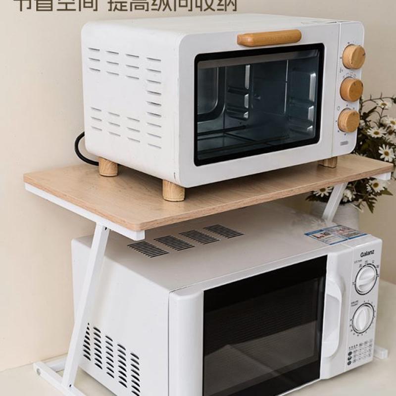 子2层厨房置物架收纳架烤箱架微波炉架子双层厨房用品居友储物架