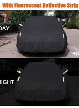 黑色吸热汽车保护罩防水防晒雨紫外线保护车罩户外汽车车衣