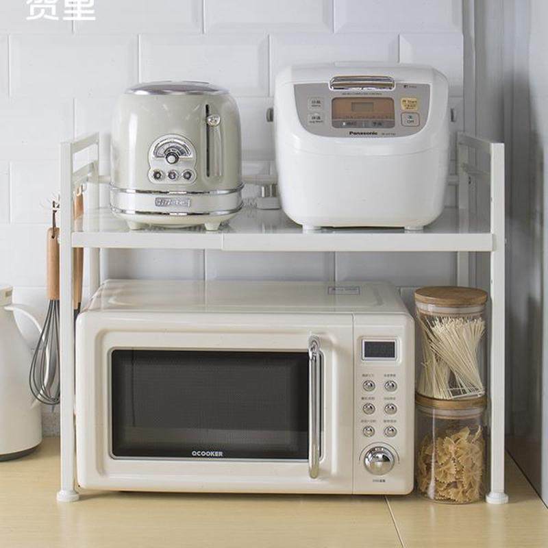 台面子微波炉置物架厨房子放锅架收纳架双层可伸缩落地家用烤箱架,厨房/烹饪用具,厨房置物架/置物柜/角架,淘宝优惠券,粉丝福利购,淘宝优惠卷