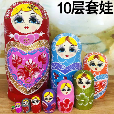 俄罗斯套娃10层特色创意满洲里哈尔滨冰雪旅游纪念六一儿童节礼物