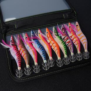 厂家供应夜光木虾响珠鱼具鱼钩仿真虾十色套装 海钓鱿用品