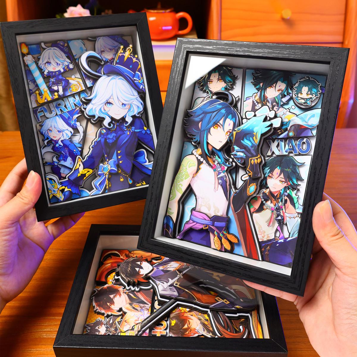 原神立体画散兵雷电将军手办芙宁娜钟离周边装饰挂画摆件手工礼物