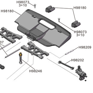 后狗骨 HN鸿诺H9802 10遥控电动平跑车配件 H98202 H9803配件