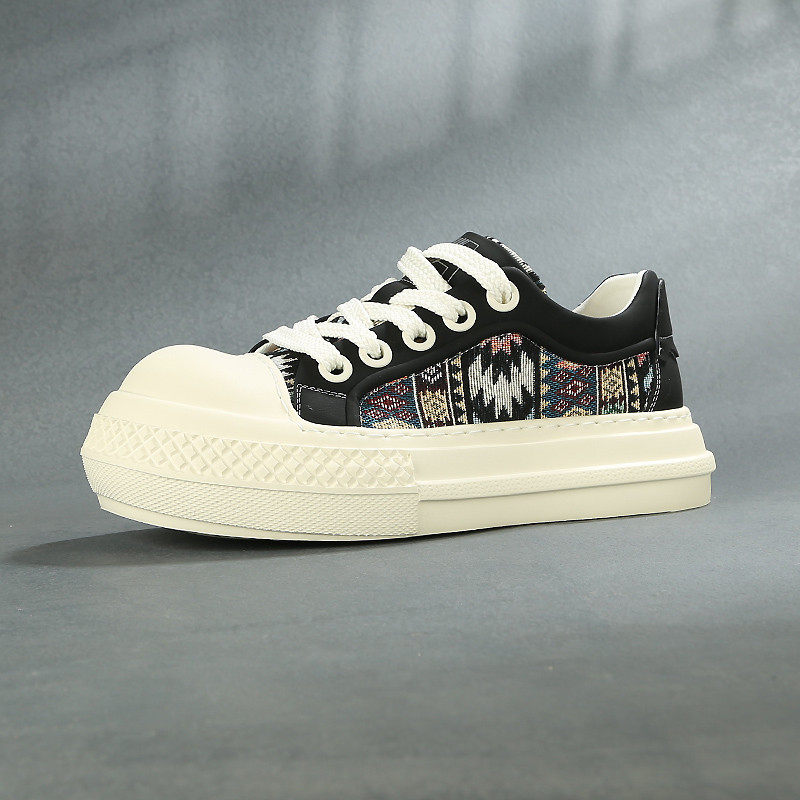 新款网红大头丑萌潮流男鞋透气刺绣中国风帆布鞋厚底增高男士板鞋,流行男鞋,休闲板鞋,淘宝优惠券,粉丝福利购,淘宝优惠卷