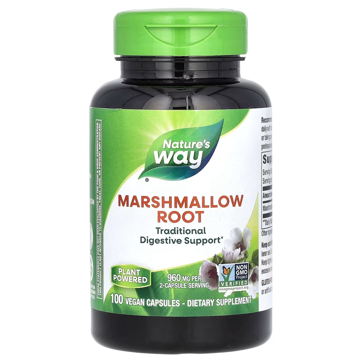 美国原装nature's way 药蜀葵根 Marshmallow Root100粒 呼吸健康