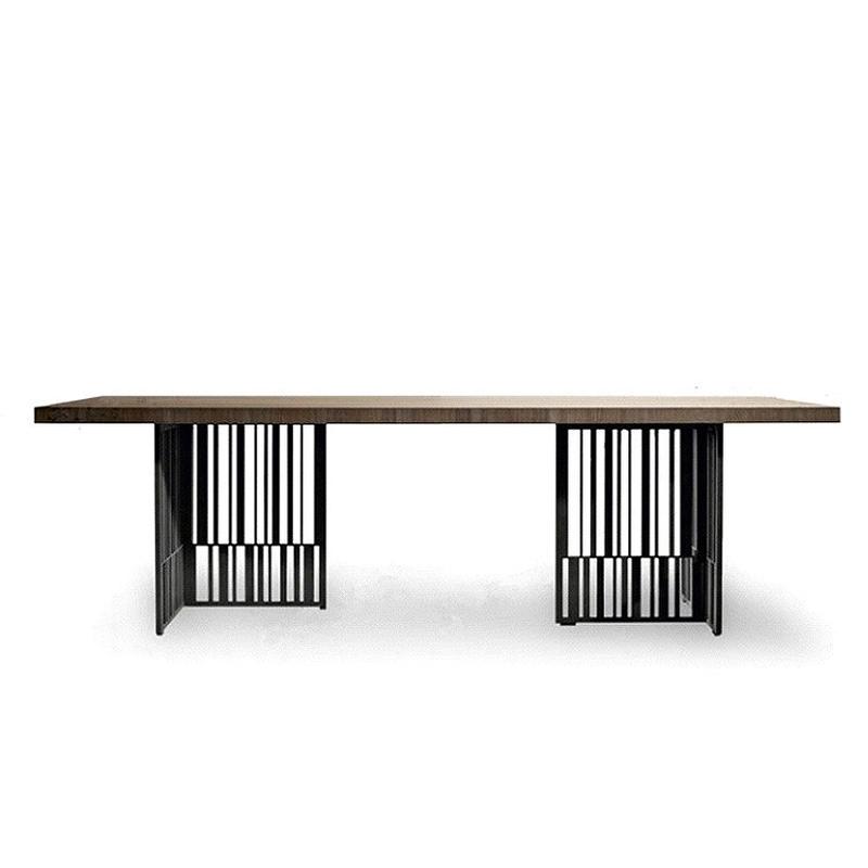 美式铁艺老板办公桌 会议桌 电脑书桌子长条咖啡茶吧餐厅餐桌椅