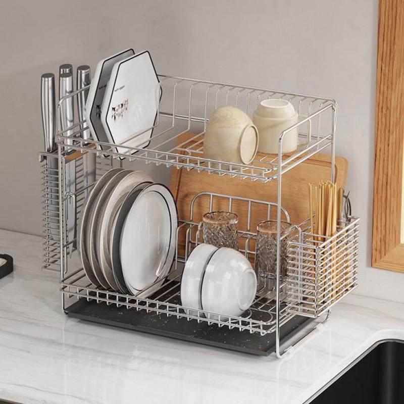 304不锈钢沥水架碗架置物架厨房台面式双层沥碗架碗碟餐具收纳架,厨房/烹饪用具,碗架,淘宝优惠券,粉丝福利购,淘宝优惠卷