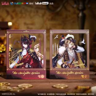 NIJISANJI bilibiliGoods新品 EN航海家徽章立牌相卡發(fā)聲毛絨團子