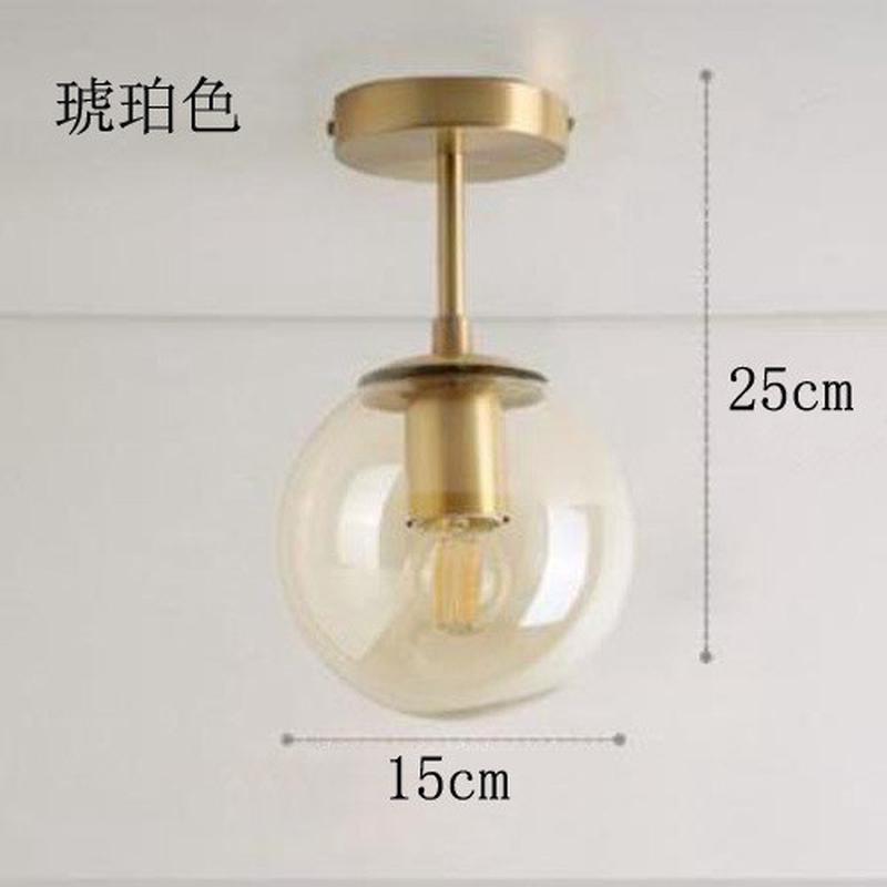 圆球全铜魔豆北欧吸顶灯走廊过道灯现代简约门厅玄关卧室阳台灯具