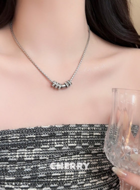 钛钢不掉色小蛮腰锁骨链女ins简约冷淡风小众项链独特个性设计链