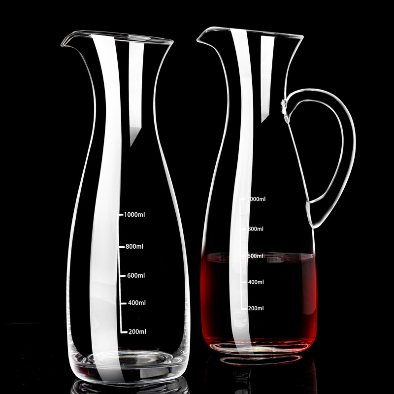 刻度大容量白酒分酒器红酒醒酒器分酒壶家用大号玻璃酒壶厚分酒器