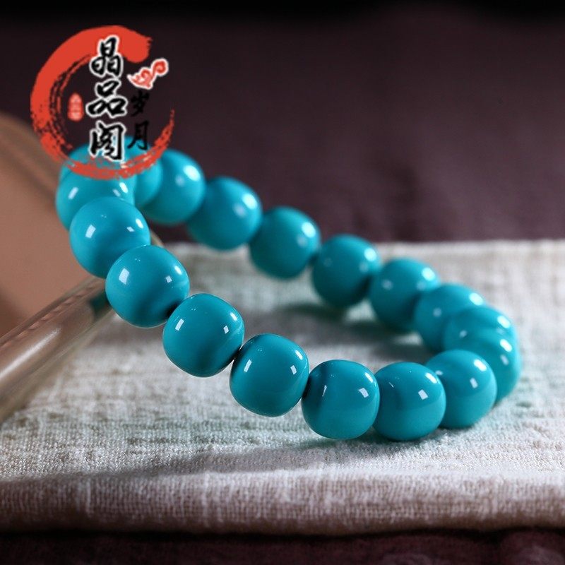 湖北原矿高瓷绿松石手链精品老型手串男女款桶珠圆珠散珠手链配饰,饰品/流行首饰/时尚饰品新,手饰/手串,淘宝优惠券,粉丝福利购,淘宝优惠卷