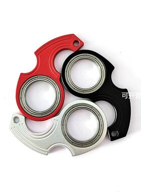 铝合金弯刀款旋转钥匙扣karambit spinner解压钥匙扣二代指尖陀螺