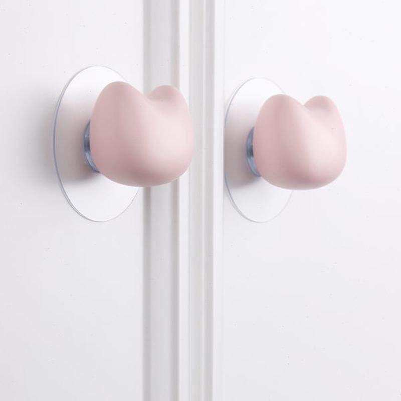 新款元宝猫免打孔拉手衣柜橱柜柜子抽屉明装陶瓷儿童房免钉贴自粘,基础建材,小拉手,淘宝优惠券,粉丝福利购,淘宝优惠卷