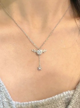 999纯银一鹿有你项链女轻奢小众设计2024新款爆款锁骨链生日礼物