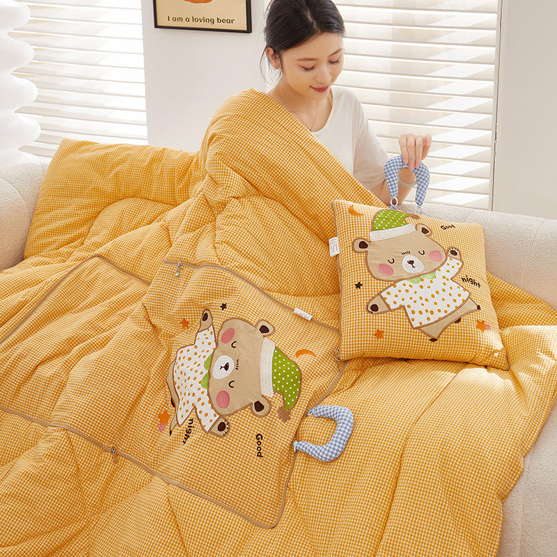 儿童抱枕被子两用全棉沙发靠垫卡通办公室午休枕头学生宿舍空调被,居家布艺,抱枕被,淘宝优惠券,粉丝福利购,淘宝优惠卷