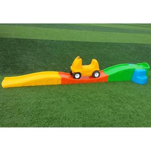 三段式滑车滑行车道滑滑梯儿童玩具三段式轨道滑车童车