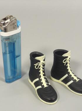 1/6兵人 博击拳手擂台拳皇黑色拳鞋（空心）模型F021