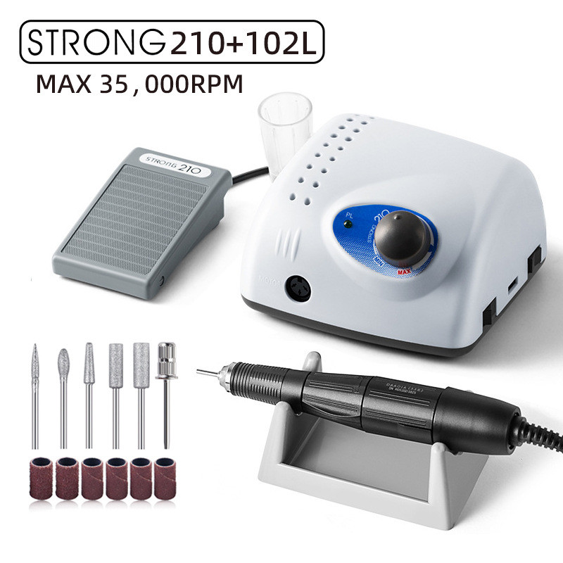 跨境电商外贸专供世新打磨机STRONG210磨甲机美甲工具电动卸甲机