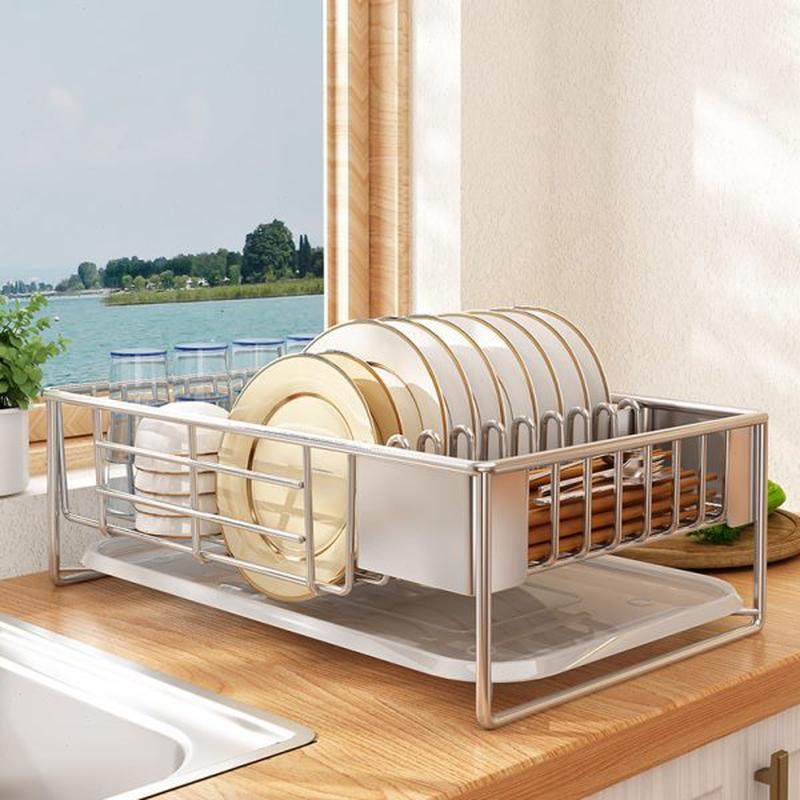 厨房台面碗碟沥水篮架201不锈钢带接水盘餐具收纳架筷子碗盘架子,厨房/烹饪用具,碗架,淘宝优惠券,粉丝福利购,淘宝优惠卷