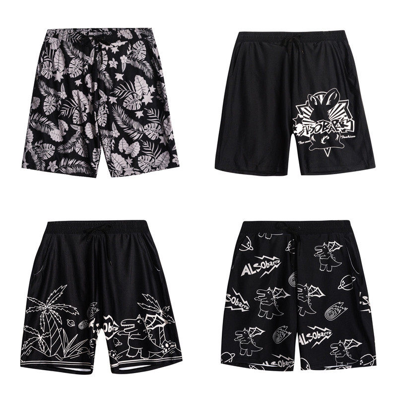 莉姿大码沙滩裤男款游泳裤男士五分防尴尬可下水宽松款海边