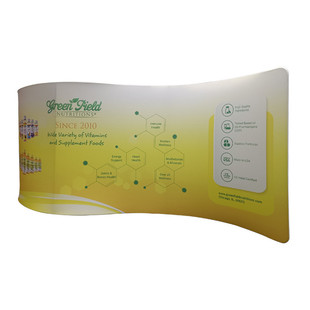 s形上海快幕秀异形定制展会背景墙活动签名墙展位挂布设计搭建