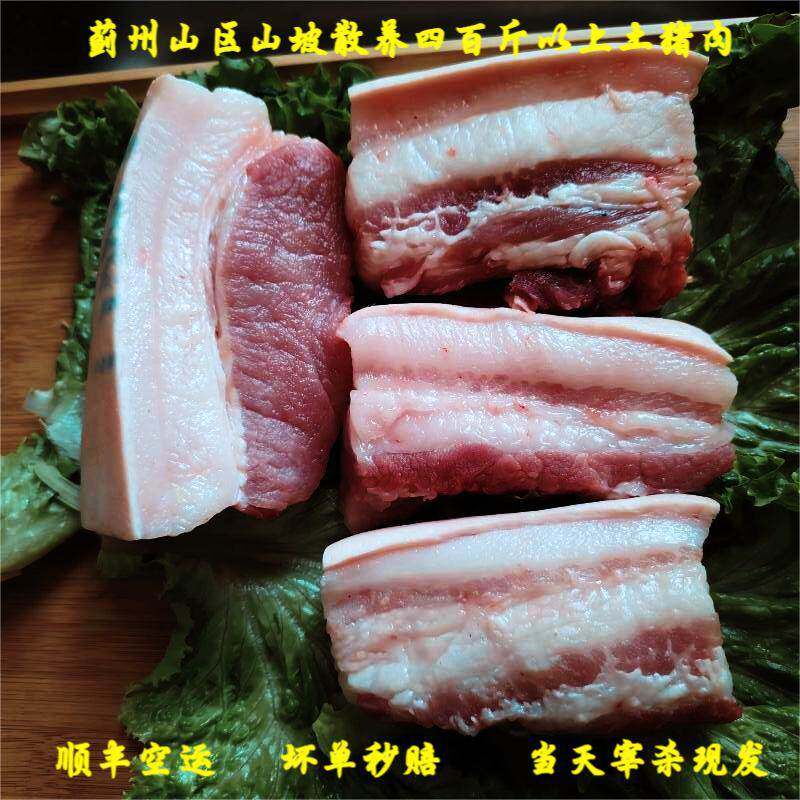 新货农家猪肉新鲜猪肉猪腿排骨猪蹄农村山间散养笨猪肉土猪肉五花
