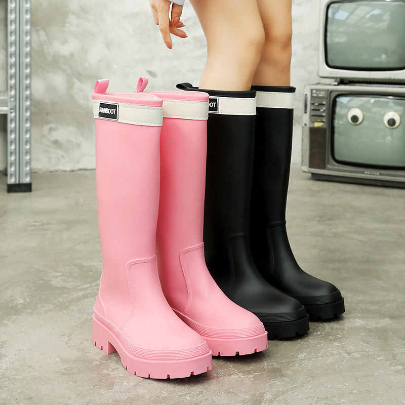 雨鞋女款高筒时尚款外穿水鞋防水防滑长筒胶鞋成人套鞋不累脚雨靴