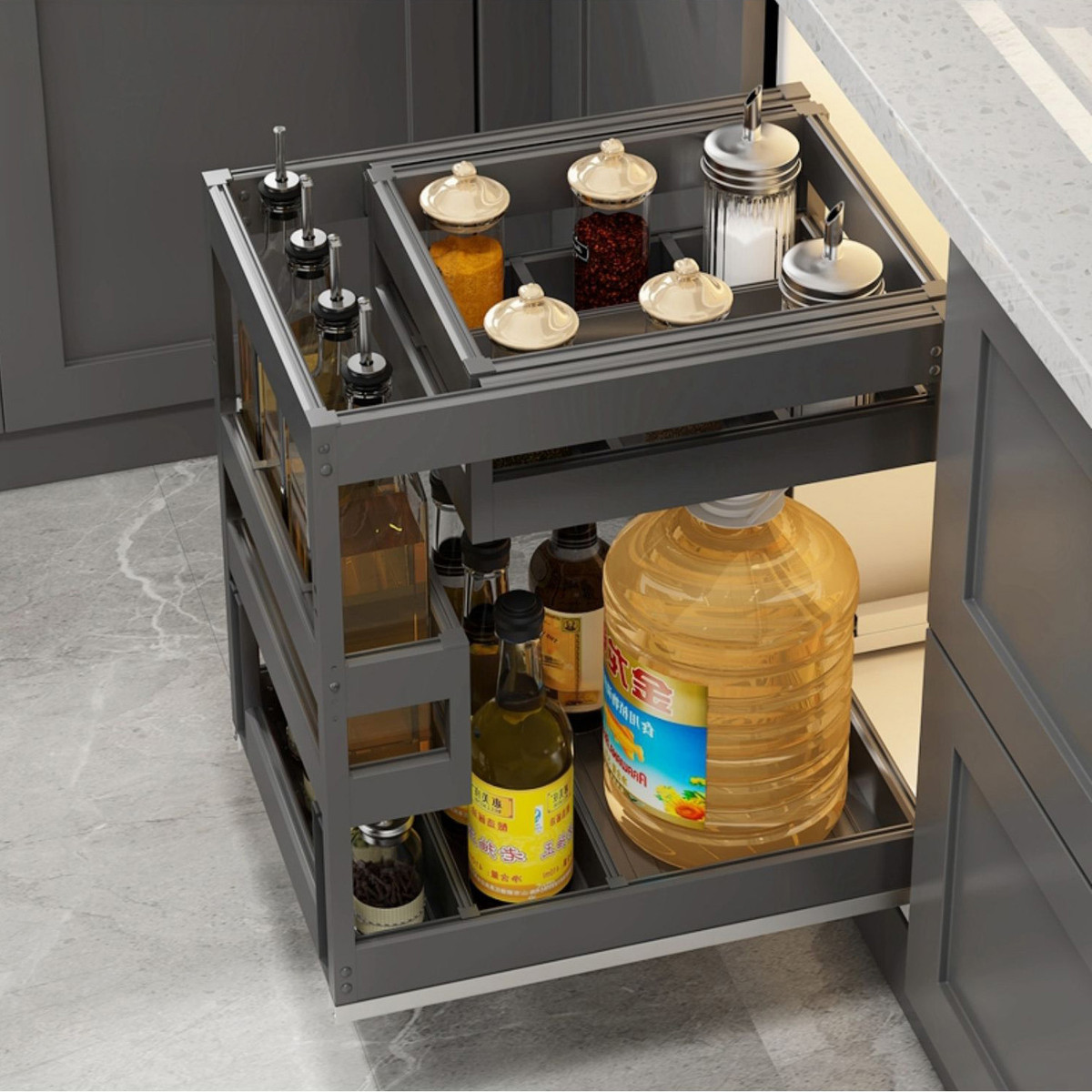 浅拉篮300350深400橱柜250调味