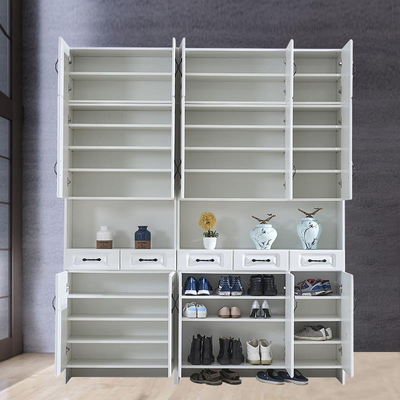 怡非家具优雅吸塑门鞋柜玄关压展示柜储物柜膜门厅门鞋柜一体靠墙