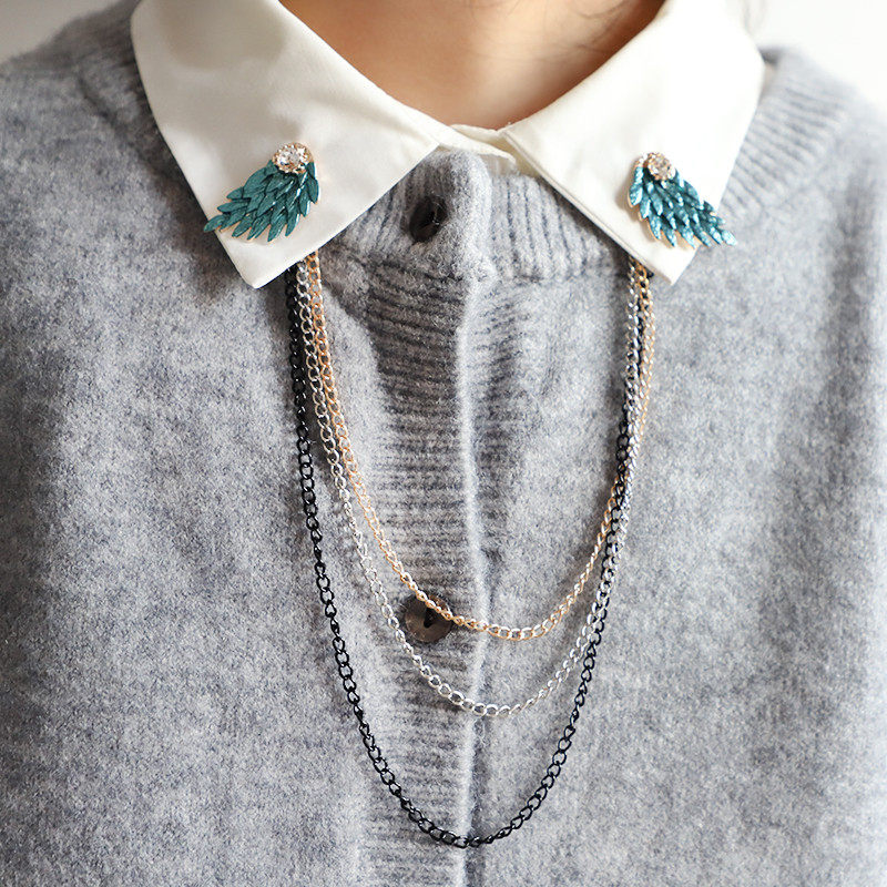 天使之翼 韩版链条小翅膀领针 男女 衬衫配饰 时尚礼盒装,服饰配件/皮带/帽子/围巾,领针,淘宝优惠券,粉丝福利购,淘宝优惠卷