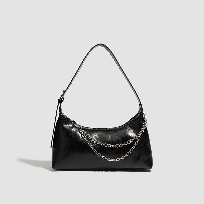 2025新款秋冬链条时尚百搭高级感腋下包拉链式单肩褶皱通勤,箱包皮具/热销女包/男包,腋下包,淘宝优惠券,粉丝福利购,淘宝优惠卷