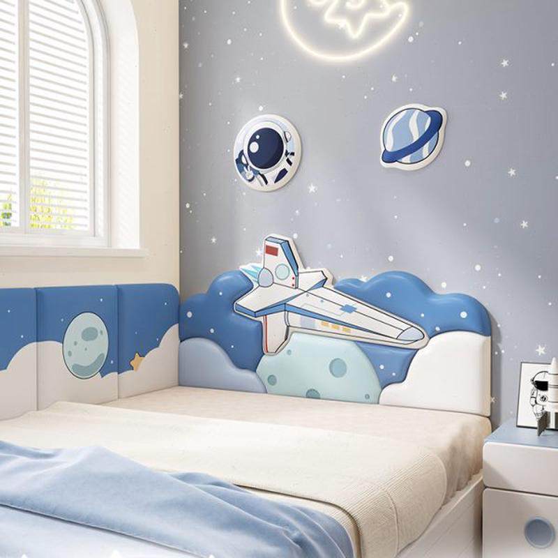 儿童房太自粘空飞船防撞墙贴榻榻米软包墙围靠背垫男孩床头板软包,家装主材,背景墙软包,淘宝优惠券,粉丝福利购,淘宝优惠卷