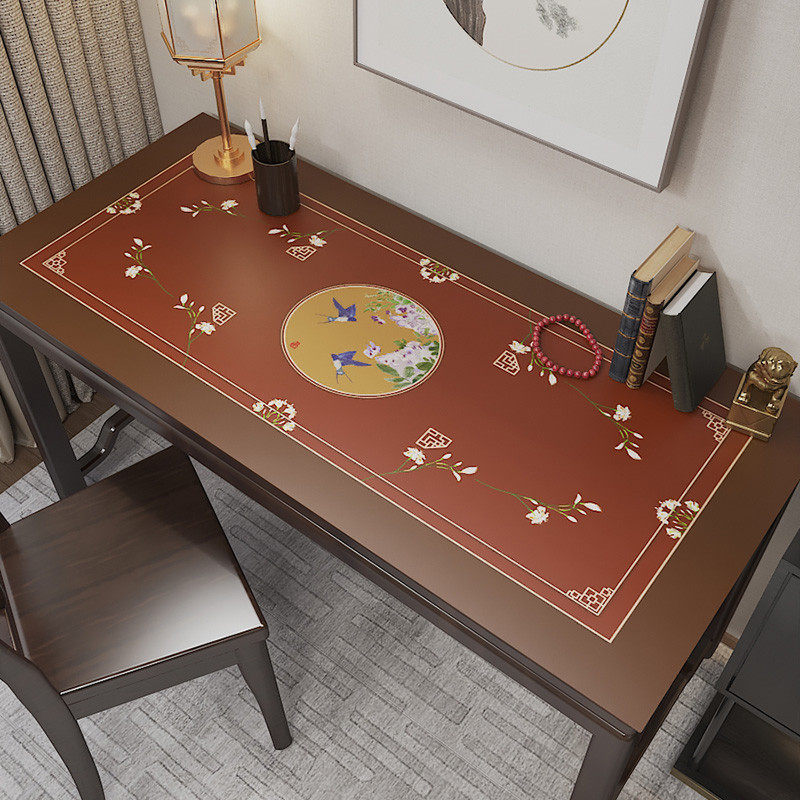 书桌垫防水防油免洗学生宿舍写字台桌布新中式家用办公皮革桌面垫,居家布艺,桌布,淘宝优惠券,粉丝福利购,淘宝优惠卷