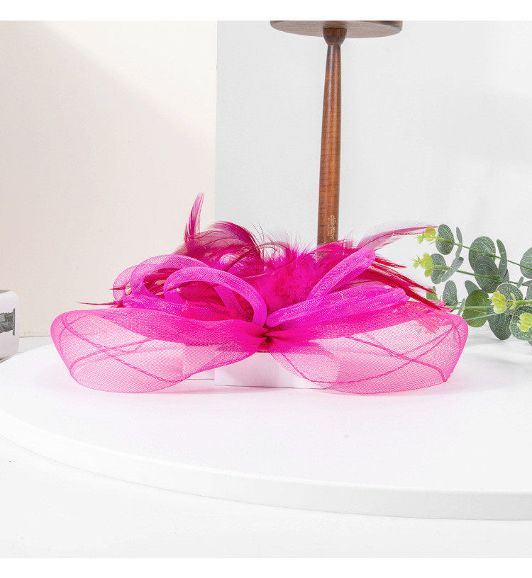 英式赫本复古黑色网纱小礼帽头饰女年会礼服舞台走秀表演帽子详情16