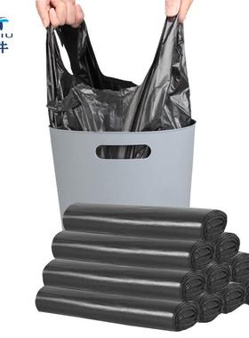 阿力牛 ALS-010 黑色手提式垃圾袋 厨房商用中号实惠装加厚背心塑