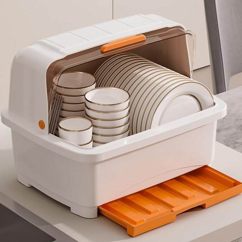 厨房沥水碗柜带盖餐具放碗碟置物架家用装碗筷收纳盒大容量收纳架,厨房/烹饪用具,碗架,淘宝优惠券,粉丝福利购,淘宝优惠卷